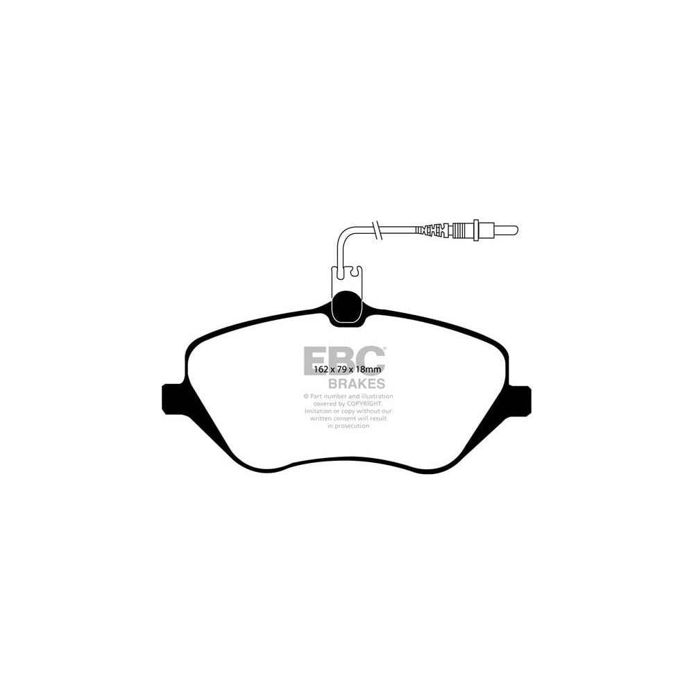 EBC Ultimax Brake Pads 162mm x 79mm DP1550 - Front
