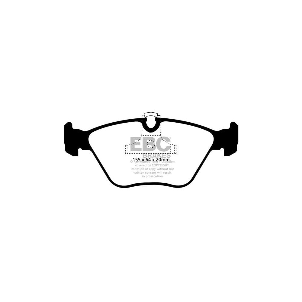 EBC Redstuff Brake Pads 155mm x 64mm DP31552C - Front