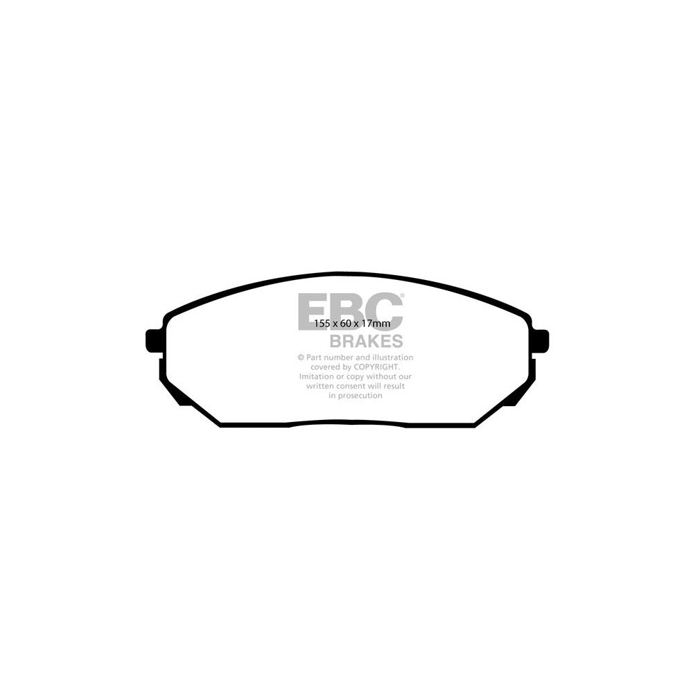 EBC Greenstuff 6000 Brake Pads 155mm x 60mm DP61557 - Front