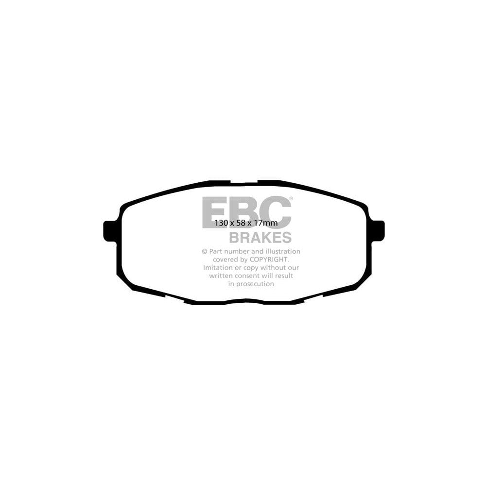 EBC Greenstuff 2000 Brake Pads 130mm x 58mm DP21562 - Front