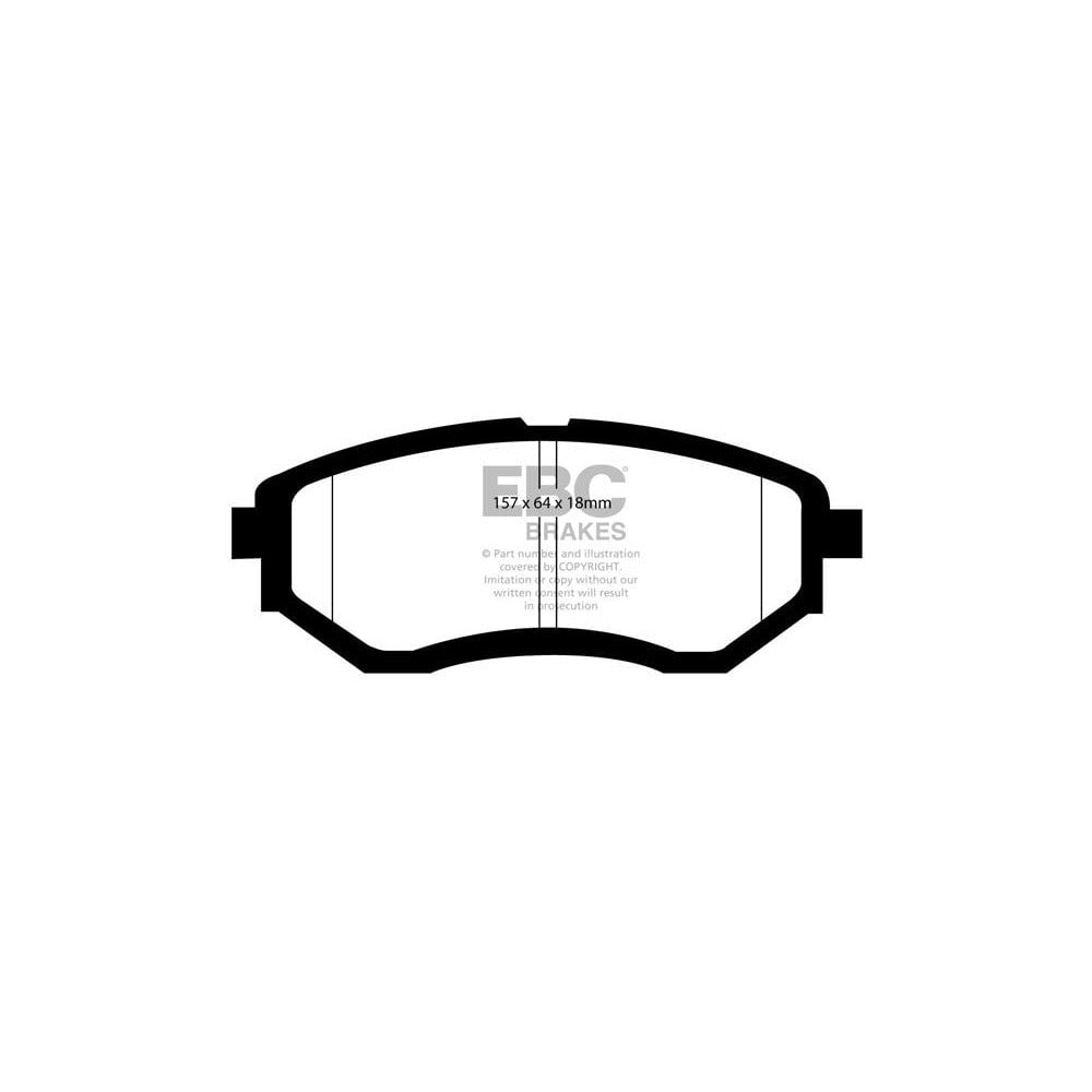 EBC Yellowstuff Brake Pads 157mm x 64mm DP41583R - Front