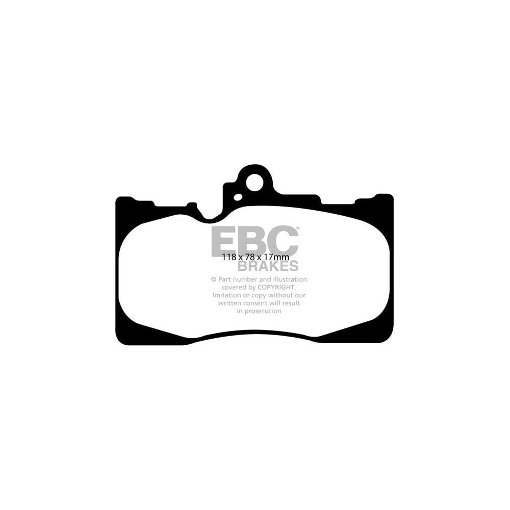 EBC Greenstuff 2000 Brake Pads 118mm x 78mm DP21589 - Front