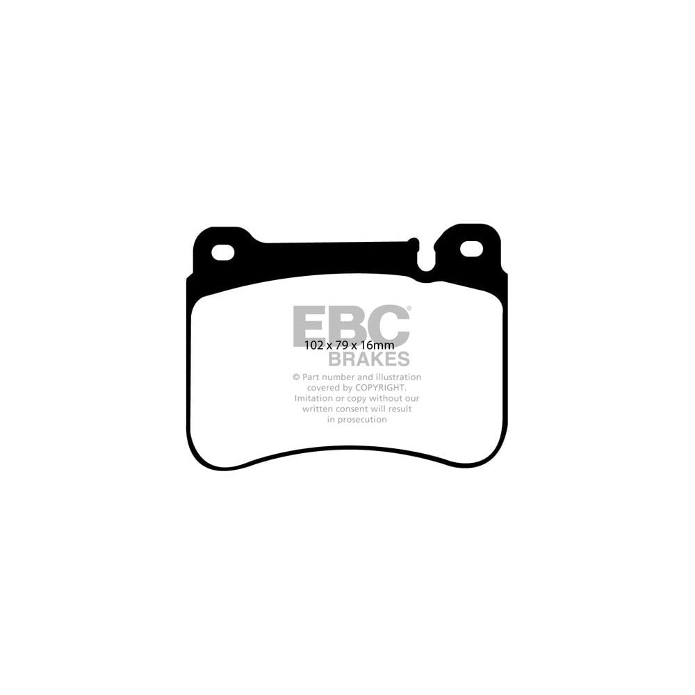 EBC Yellowstuff Brake Pads 102mm x 79mm DP41590R - Front