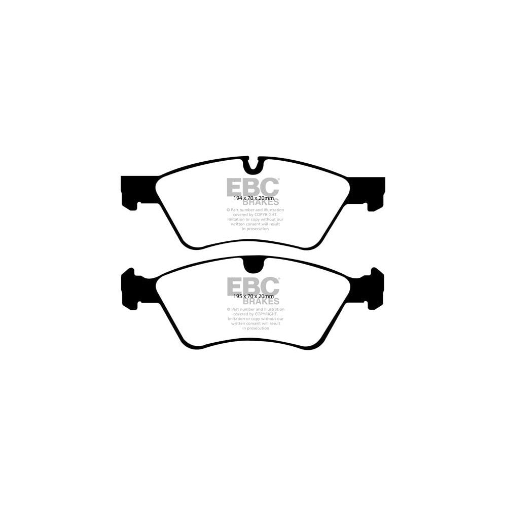 EBC Ultimax Brake Pads 195mm x 70mm DP1592 - Front