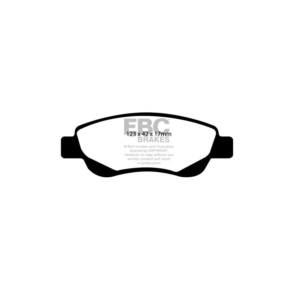 EBC Yellowstuff Brake Pads 123mm x 42mm DP41597R - Front
