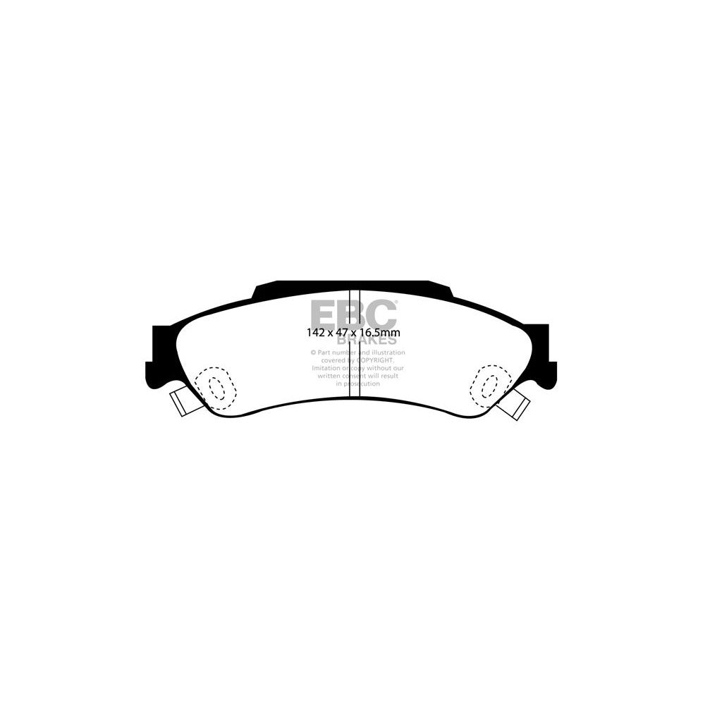 EBC Ultimax Brake Pads 142mm x 47mm DP1602 - Rear