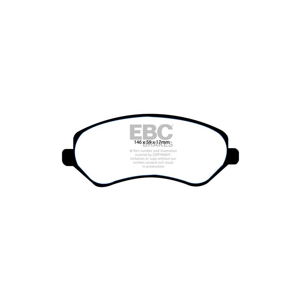 EBC Yellowstuff Brake Pads 146mm x 59mm DP41612R - Front