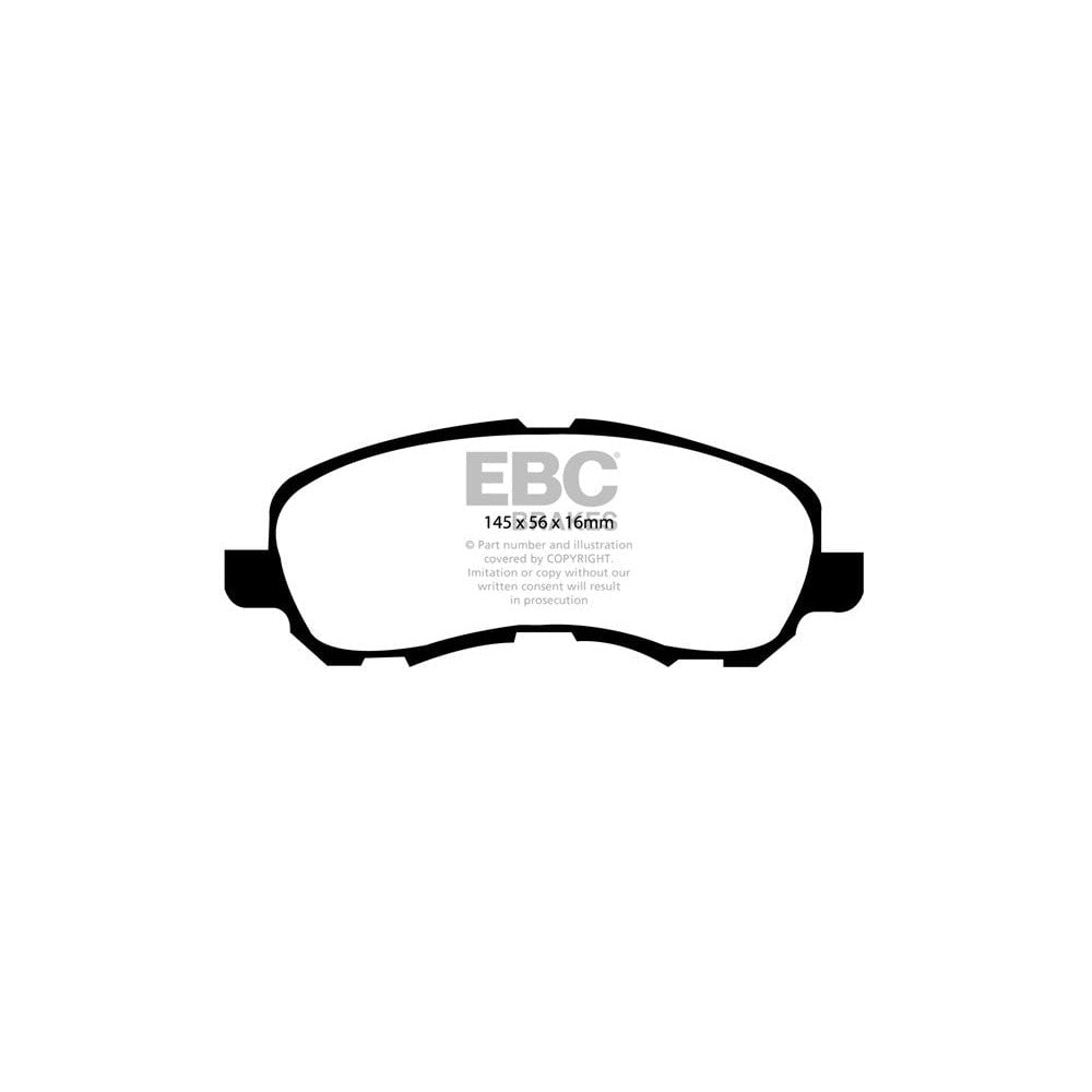 EBC Greenstuff 2000 Brake Pads 145mm x 56mm DP21614 - Front