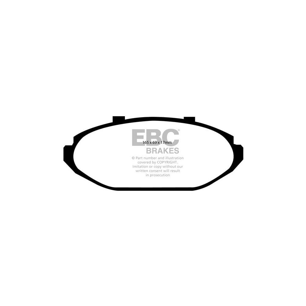 EBC Greenstuff 2000 Brake Pads 165mm x 69mm DP21615 - Front