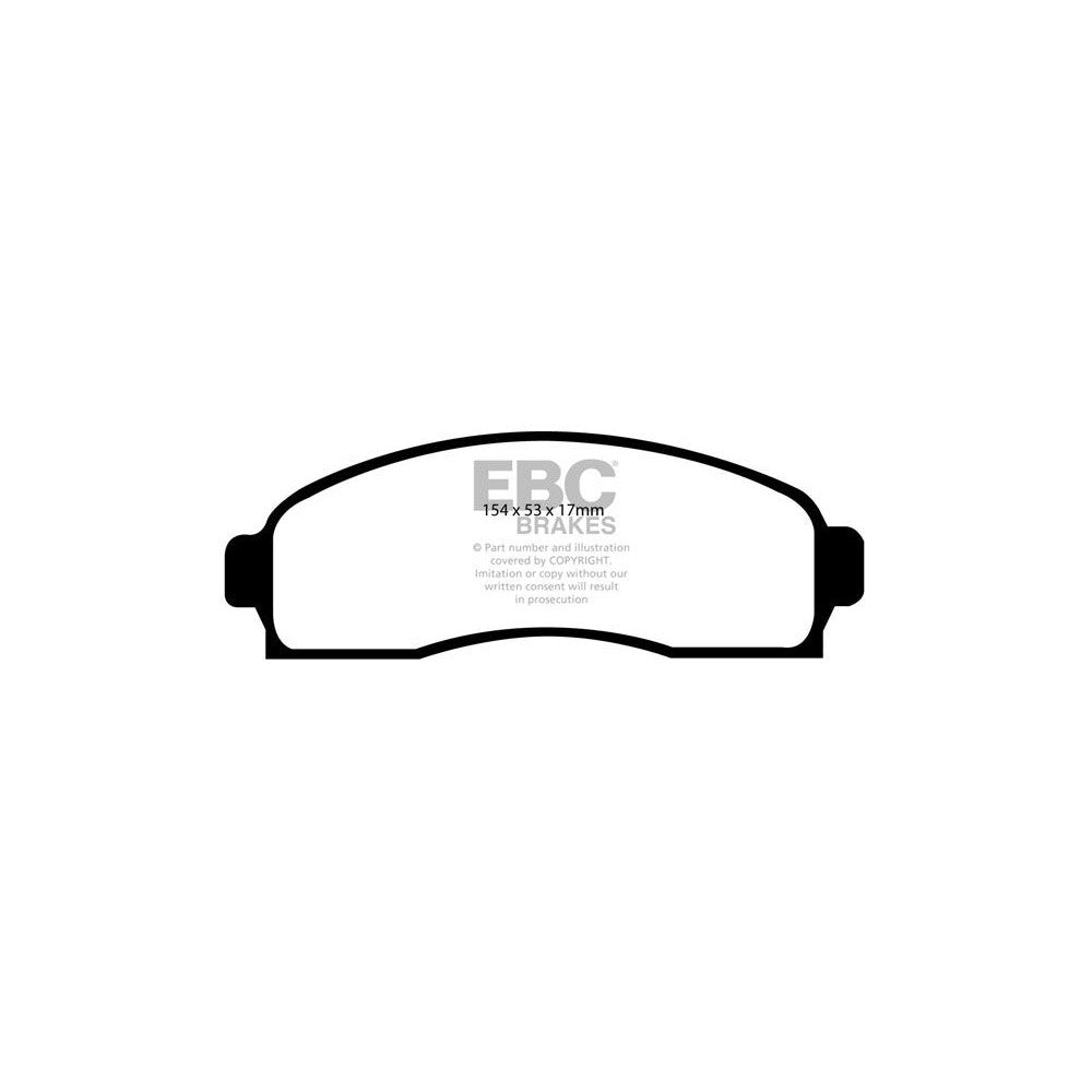 EBC Ultimax Brake Pads 154mm x 53mm DP1617 - Front