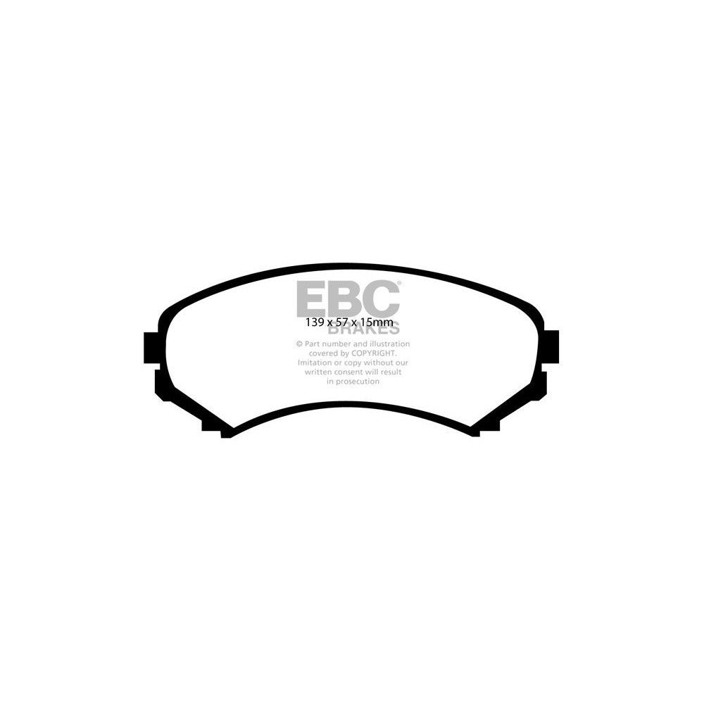 EBC Yellowstuff Brake Pads 139mm x 57mm DP41619R - Front