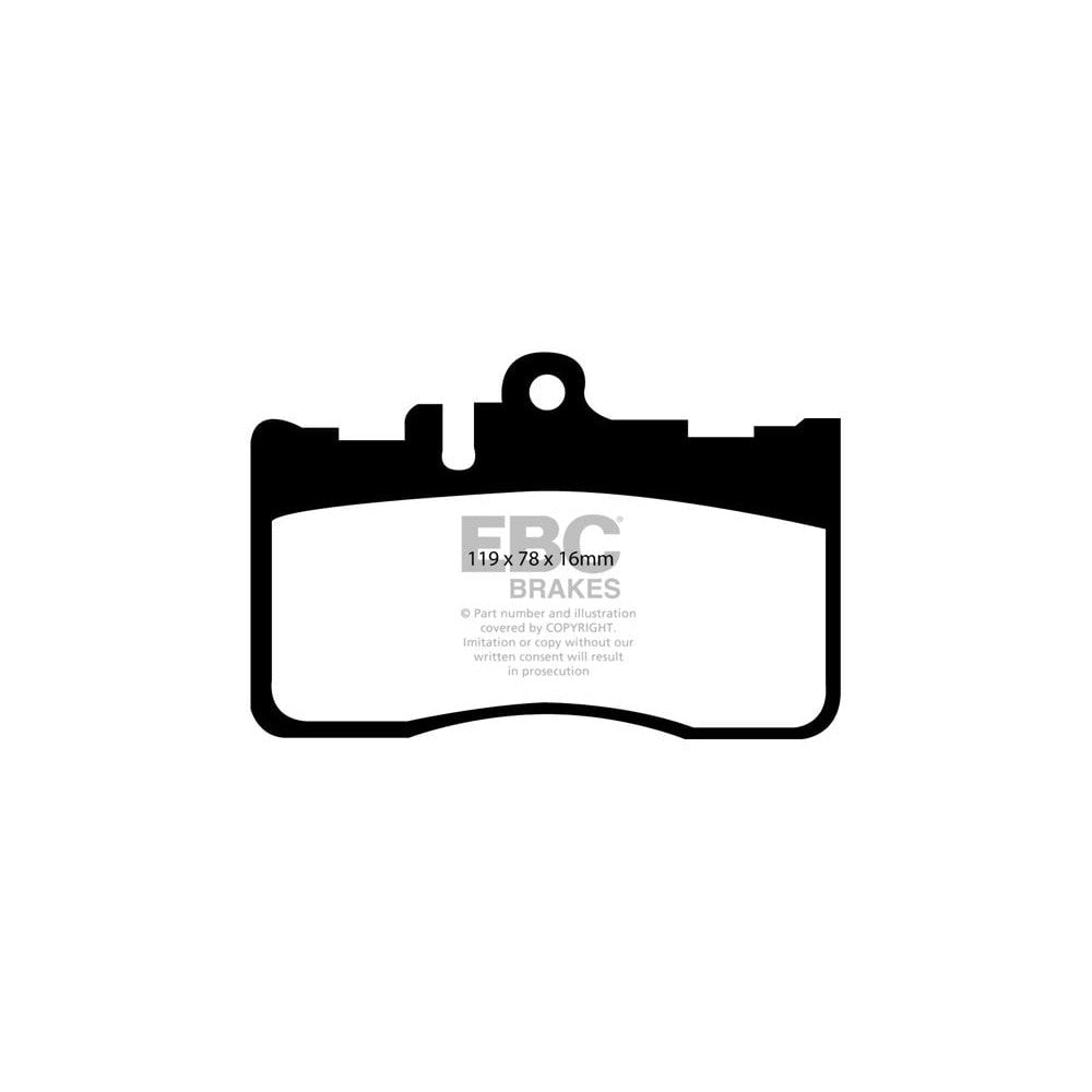 EBC Greenstuff 2000 Brake Pads 119mm x 78mm DP21622 - Front