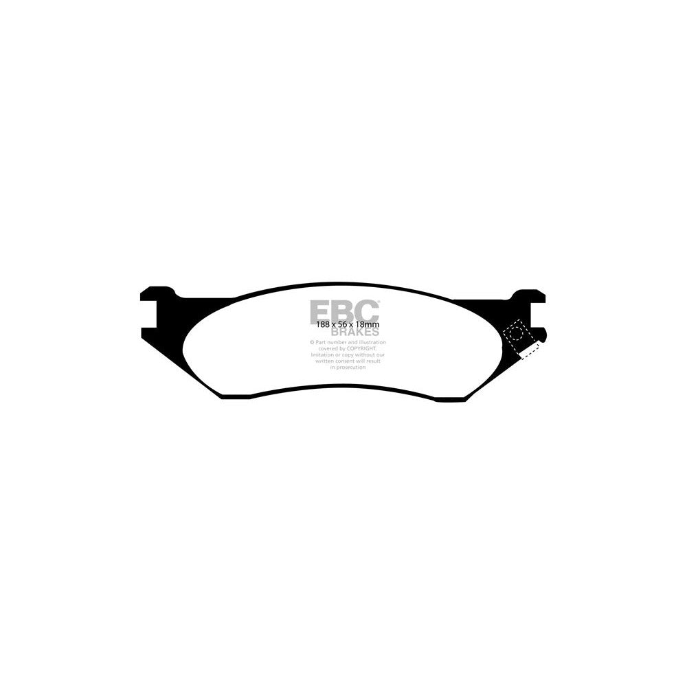 EBC Greenstuff 6000 Brake Pads 188mm x 56mm DP61638 - Front
