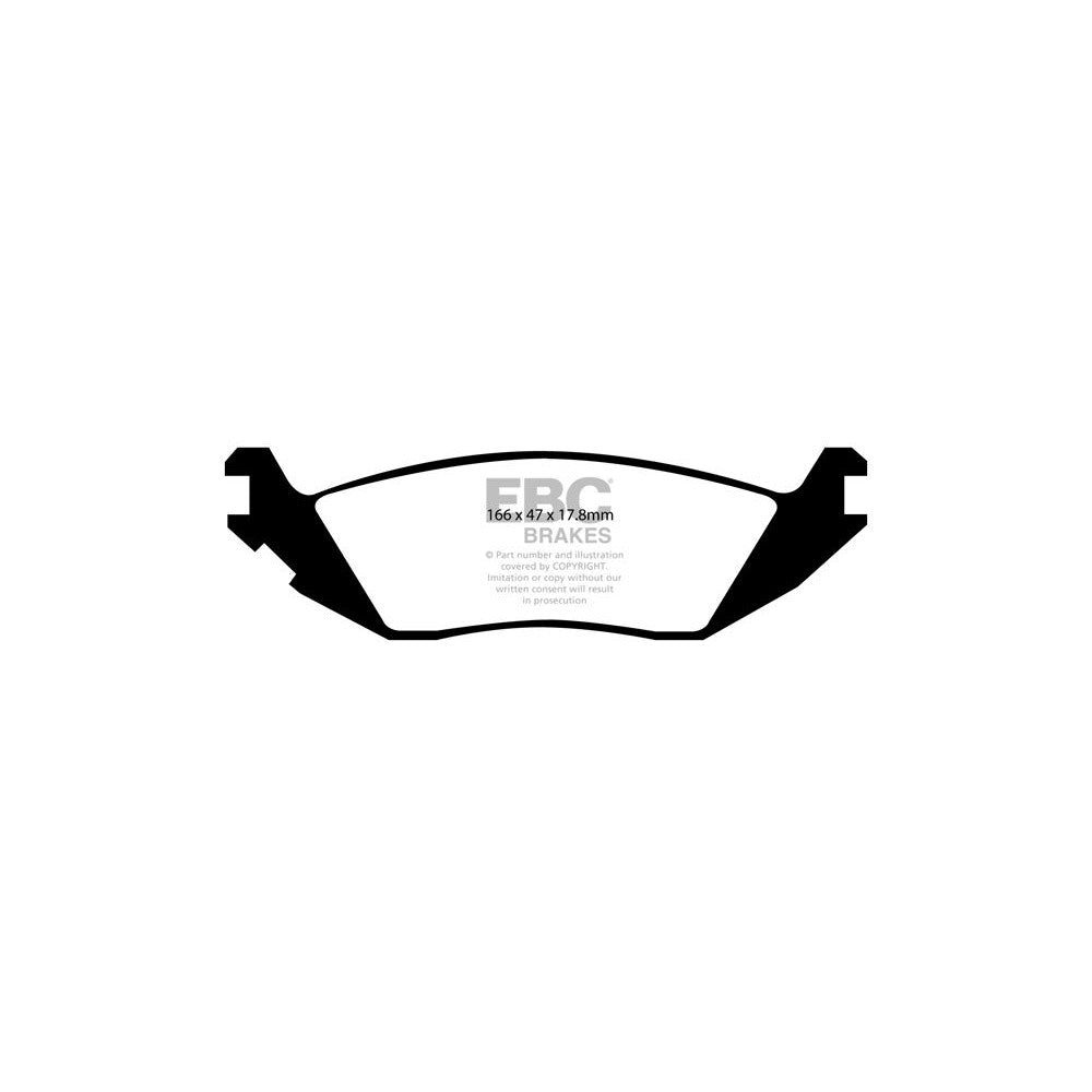 EBC Yellowstuff Brake Pads 166mm x 47mm DP41639R - Rear