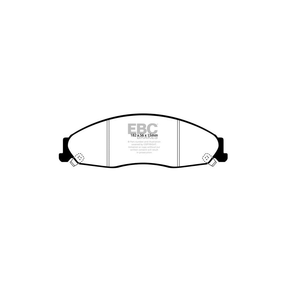 EBC Greenstuff 2000 Brake Pads 182mm x 56mm DP21645 - Front