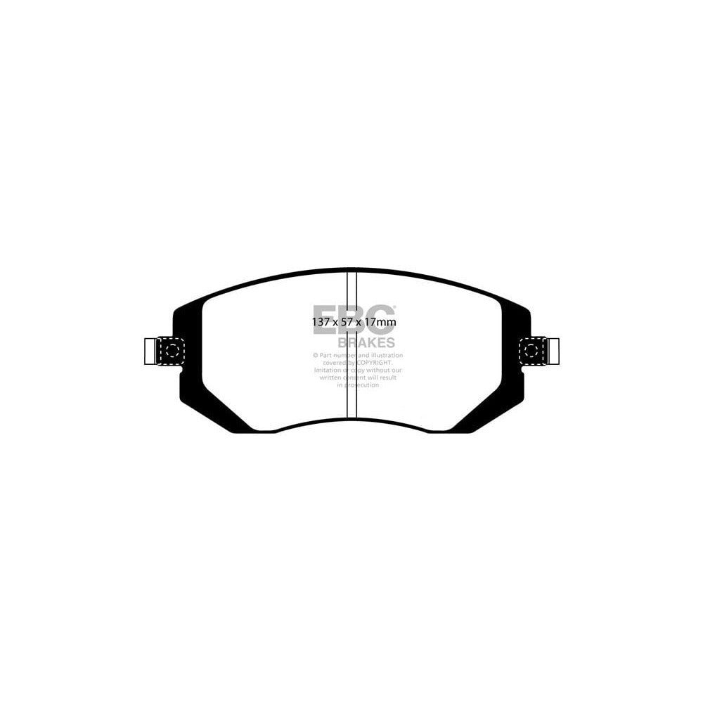 EBC RP-1 Brake Pads 137mm x 57mm DP81661RP1 - Front