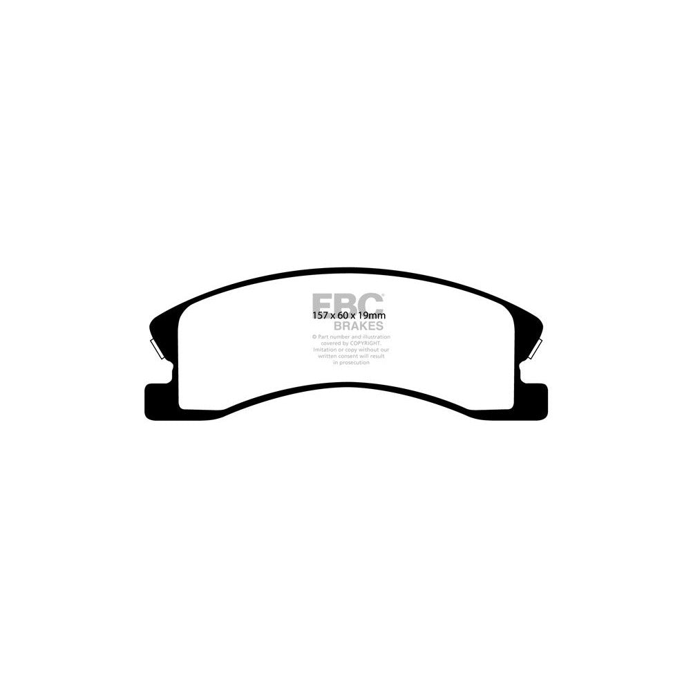 EBC Greenstuff 6000 Brake Pads 157mm x 60mm DP61664 - Front