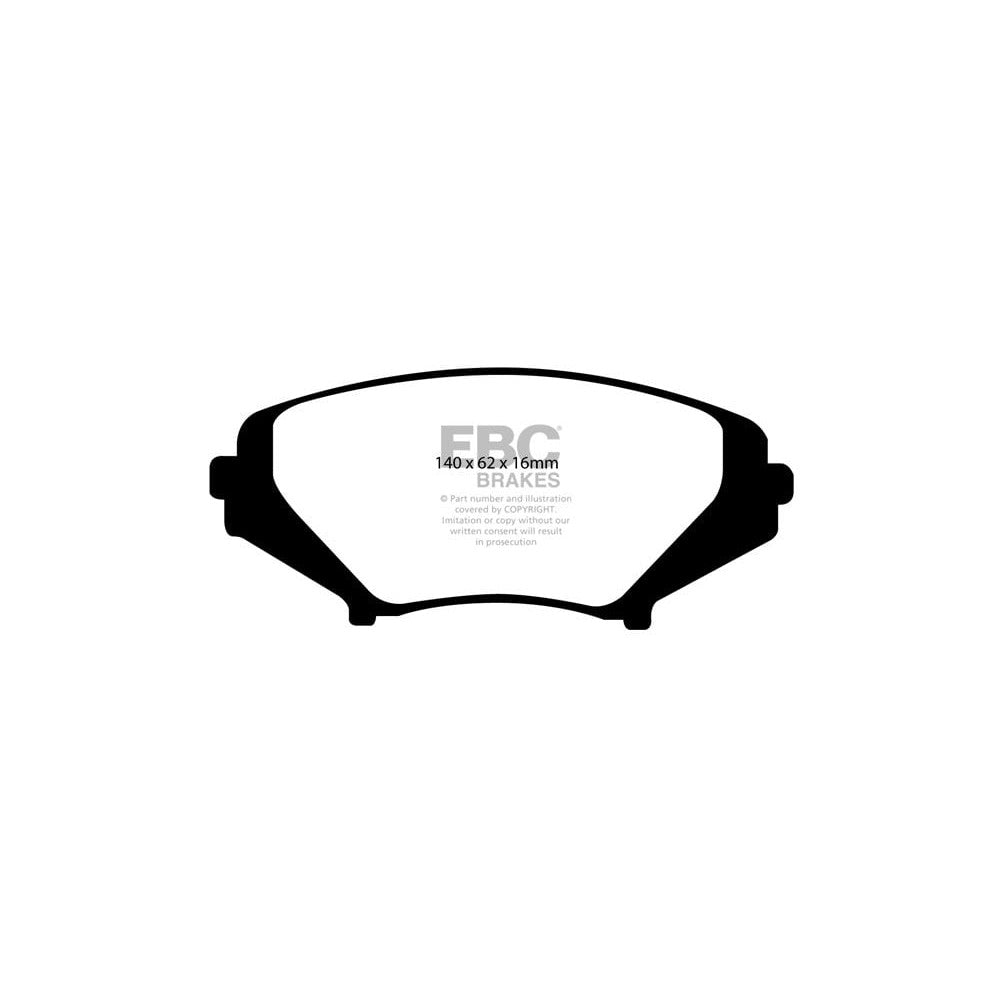 EBC Yellowstuff Brake Pads 140mm x 62mm DP41665R - Front