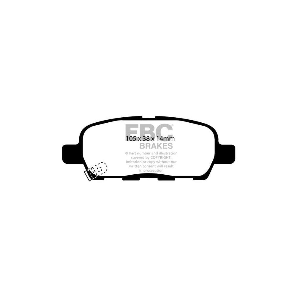 EBC Greenstuff 2000 Brake Pads 105mm x 38mm DP21666 - Rear