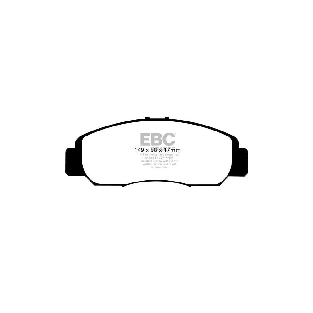 EBC Yellowstuff Brake Pads 149mm x 58mm DP41669R - Front