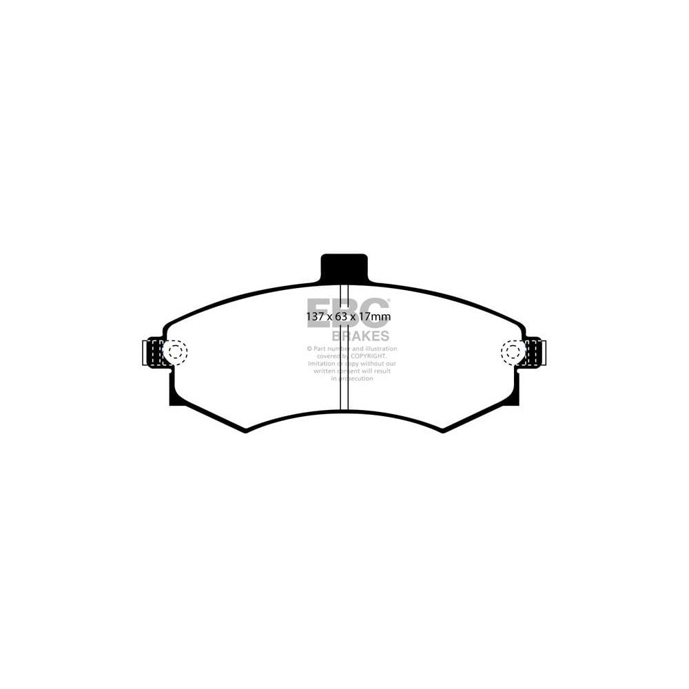 EBC Ultimax Brake Pads 137mm x 63mm DP1670 - Front