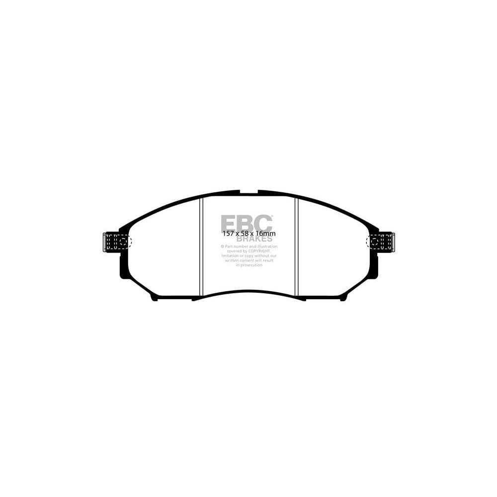 EBC Ultimax Brake Pads 157mm x 58mm DP1671 - Front
