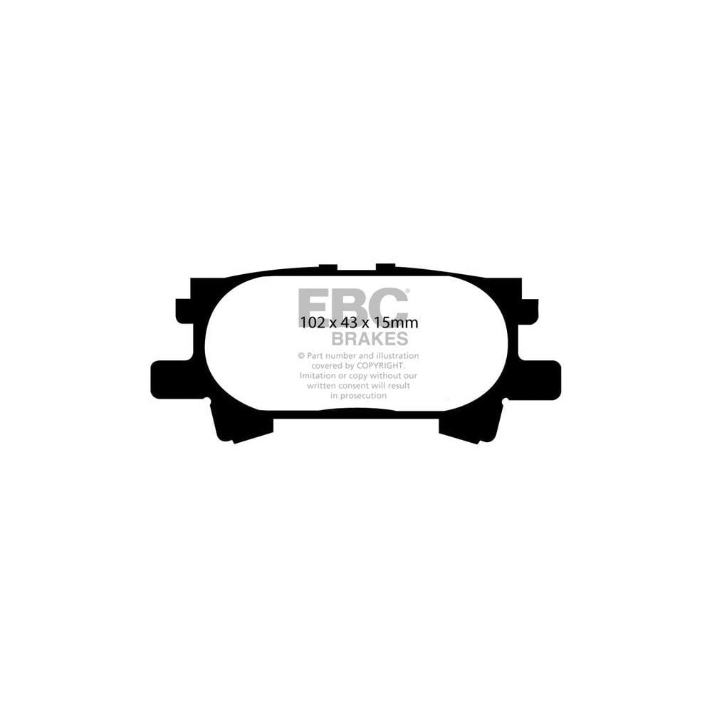 EBC Yellowstuff Brake Pads 102mm x 43mm DP41682R - Rear