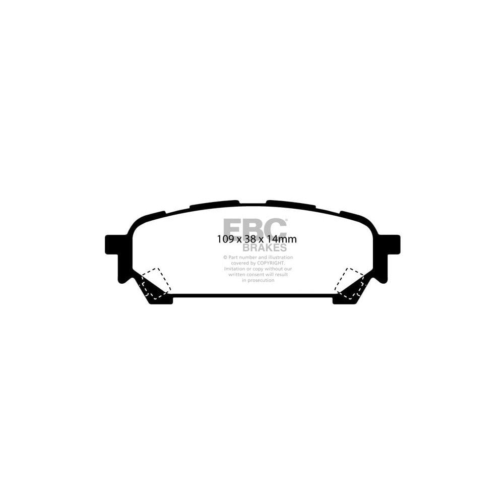 EBC Ultimax Brake Pads 109mm x 38mm DP1687 - Rear