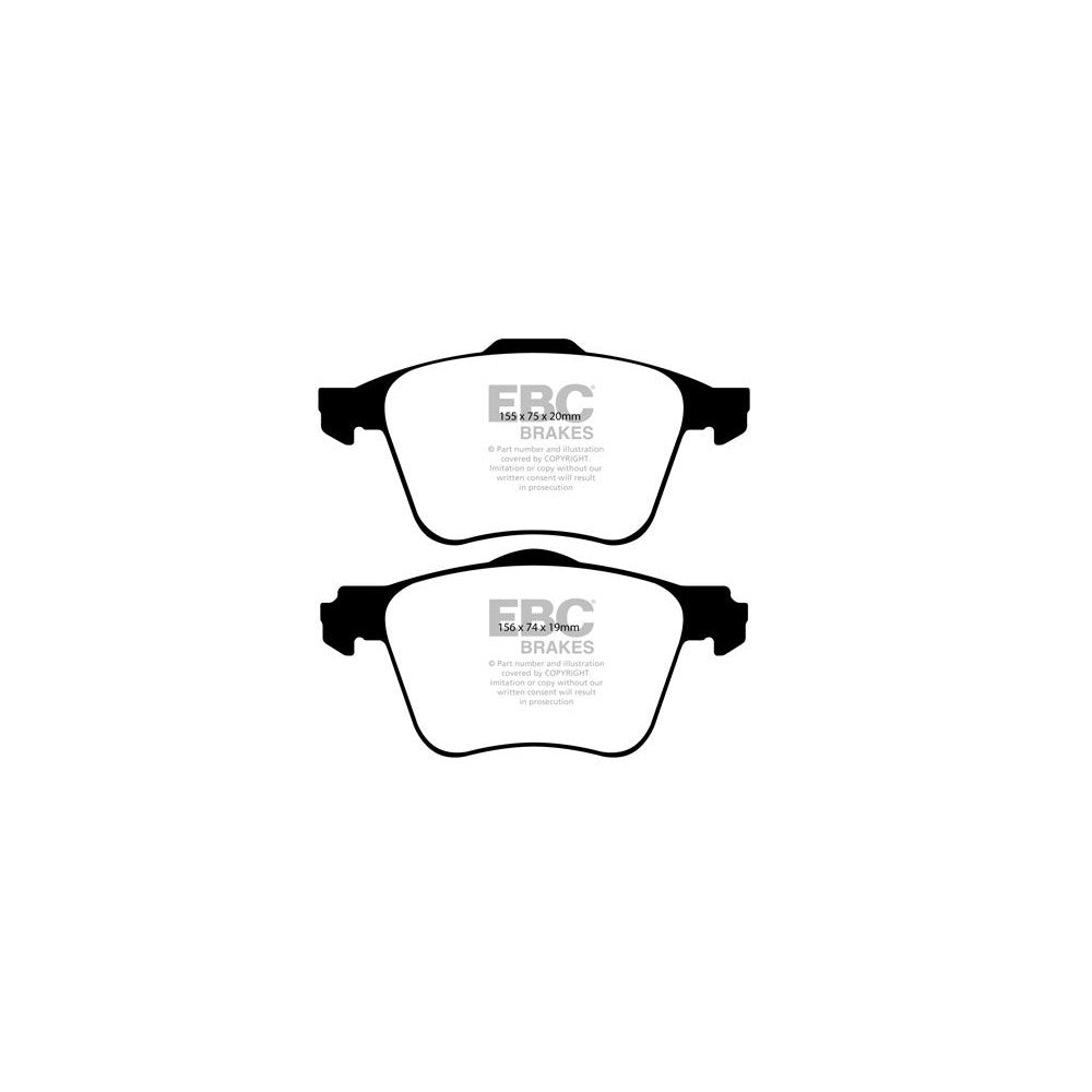EBC Yellowstuff Brake Pads 156mm x 74mm DP41690R - Front