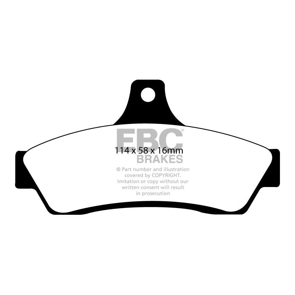 EBC Yellowstuff Brake Pads 114mm x 58mm DP41711R - Rear