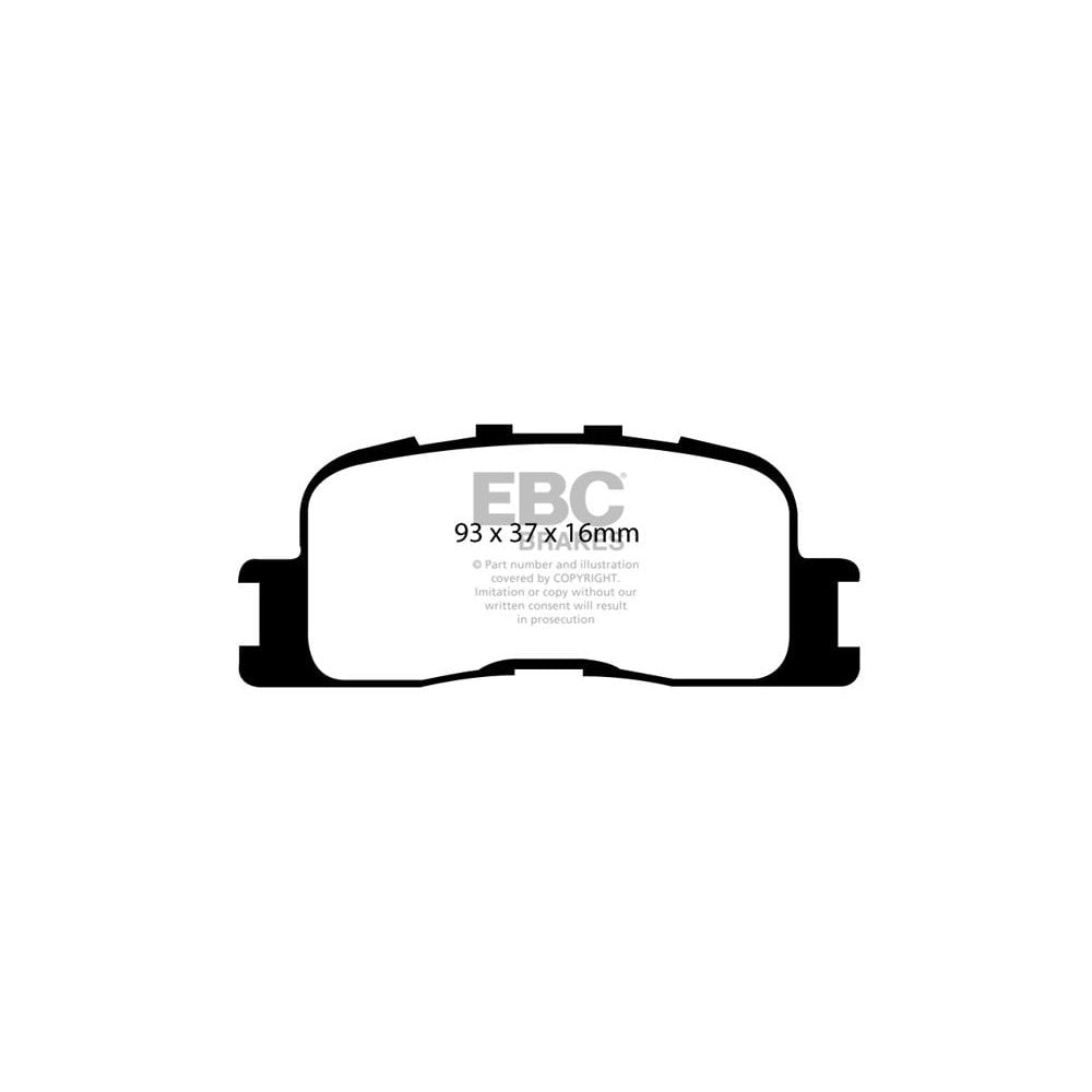 EBC Greenstuff 2000 Brake Pads 93mm x 37mm DP21716 - Rear