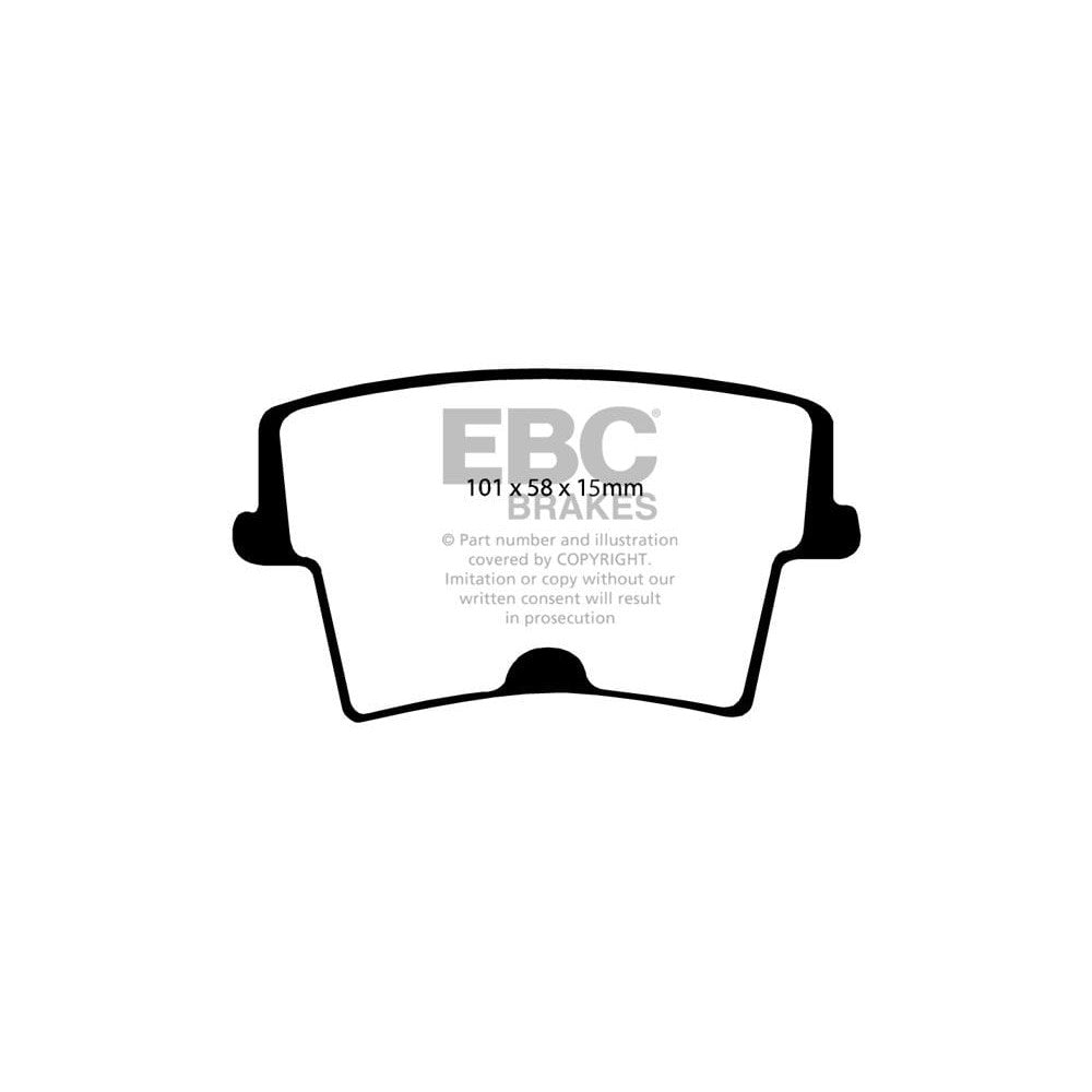 EBC Greenstuff 2000 Brake Pads 101mm x 58mm DP21722/2 - Rear