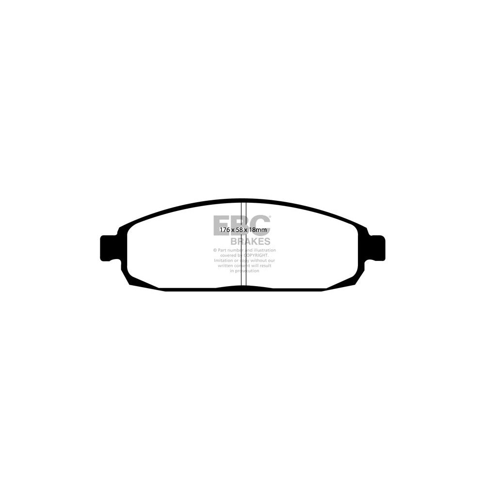 EBC Greenstuff 6000 Brake Pads 176mm x 58mm DP61732 - Front