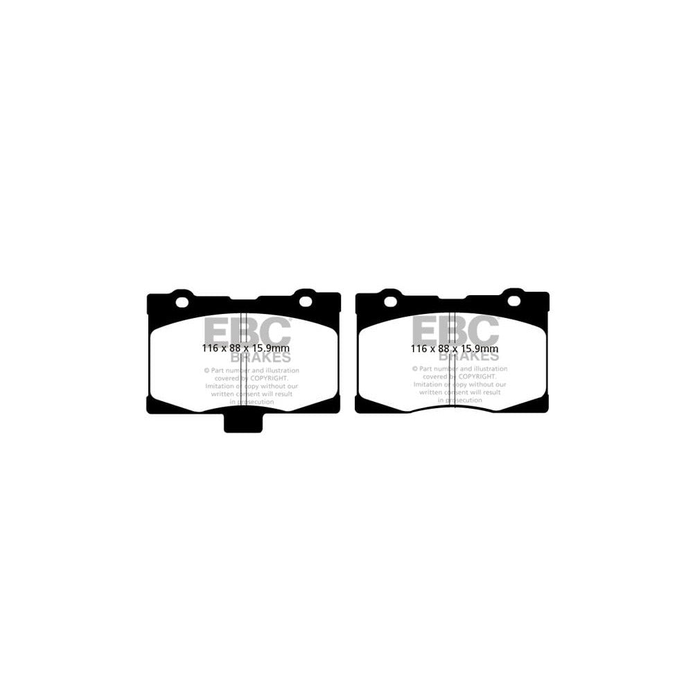 EBC Yellowstuff Brake Pads 116mm x 88mm DP41735R - Front