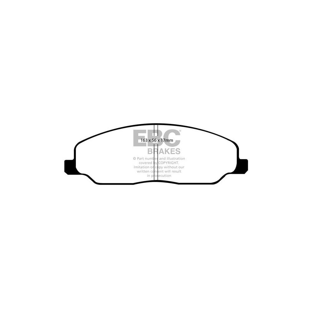 EBC Redstuff Brake Pads 163mm x 56mm DP31740C - Front