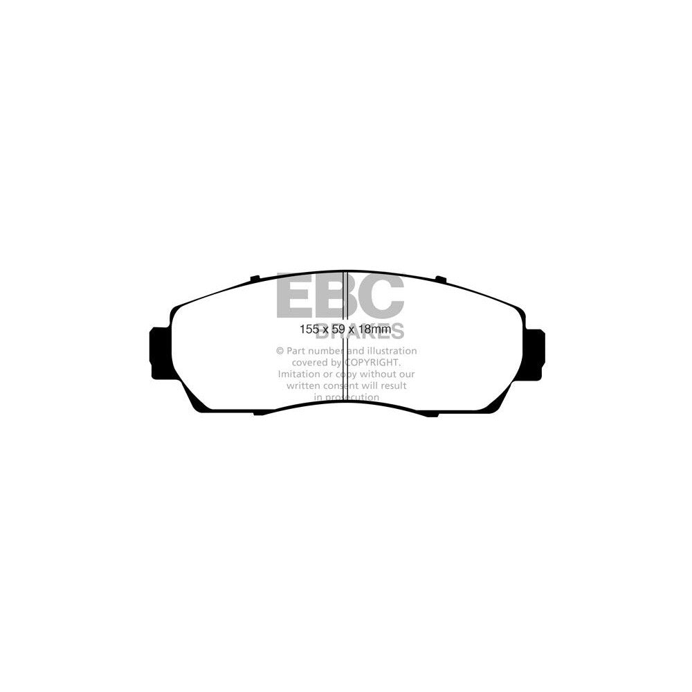 EBC Yellowstuff Brake Pads 155mm x 59mm DP41743R - Front