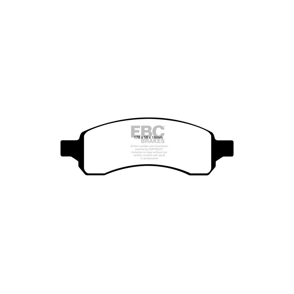 EBC Greenstuff 6000 Brake Pads 178mm x 58mm DP61761 - Front
