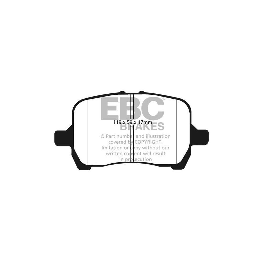 EBC Yellowstuff Brake Pads 119mm x 59mm DP41763R - Front