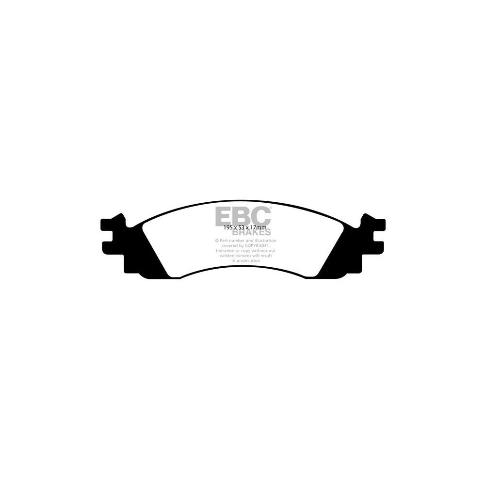 EBC Yellowstuff Brake Pads 195mm x 53mm DP41767R - Front