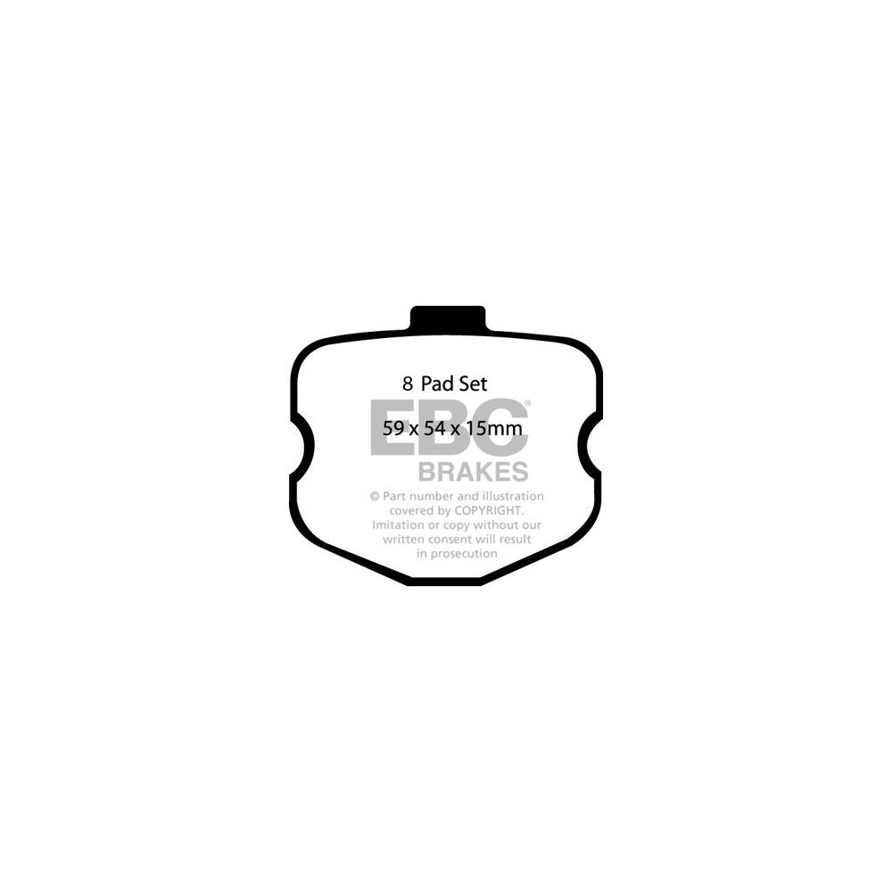 EBC Yellowstuff Brake Pads 59mm x 54mm DP41771/2R - Rear