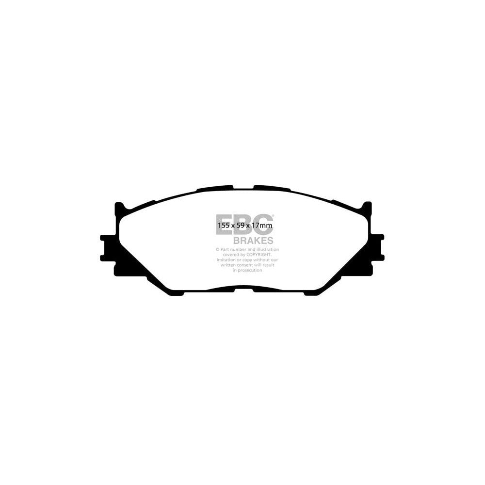 EBC Greenstuff 2000 Brake Pads 155mm x 59mm DP21772 - Front