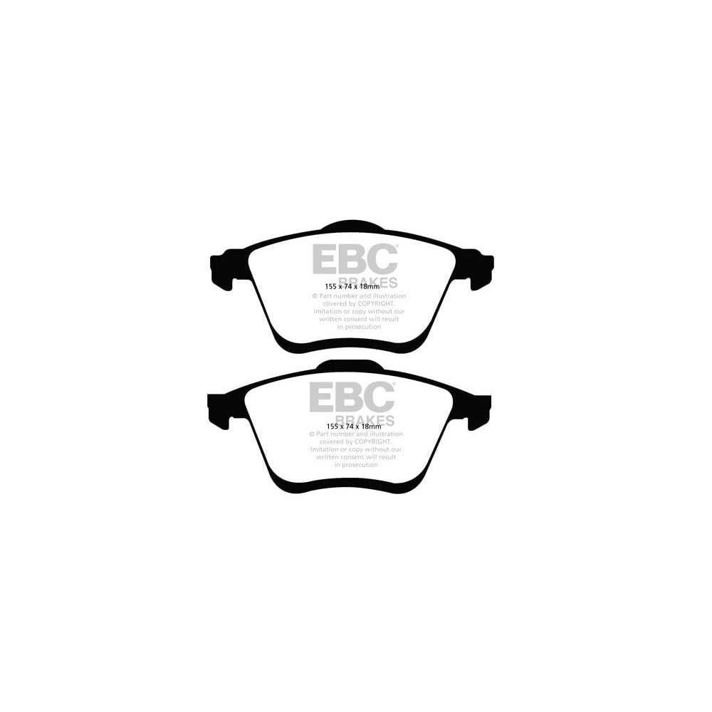 EBC Yellowstuff Brake Pads 155mm x 74mm DP41773R - Front