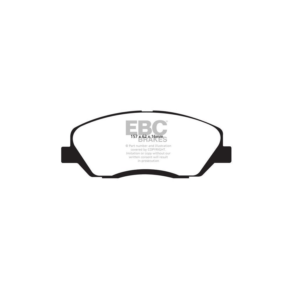EBC Redstuff Brake Pads 157mm x 62mm DP31783C - Front