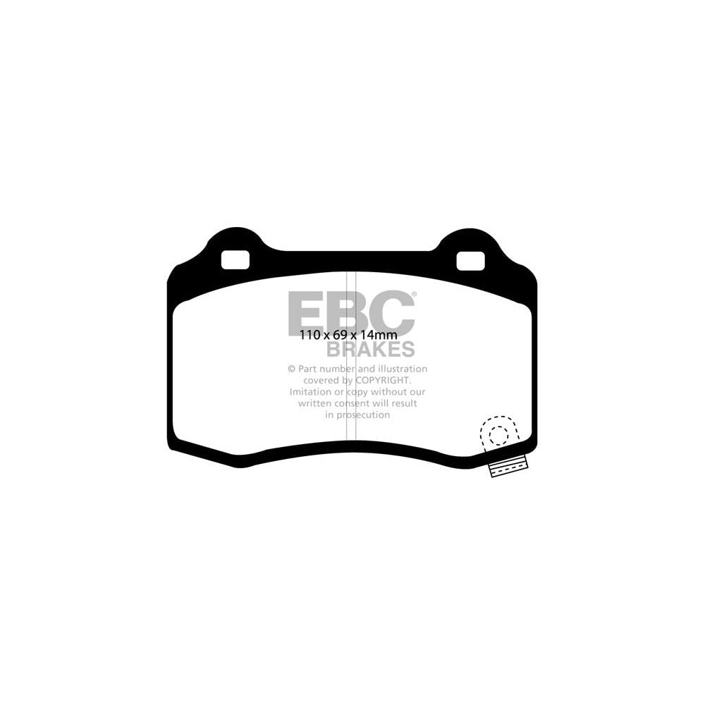EBC Greenstuff 2000 Brake Pads 110mm x 69mm DP21788 - Rear