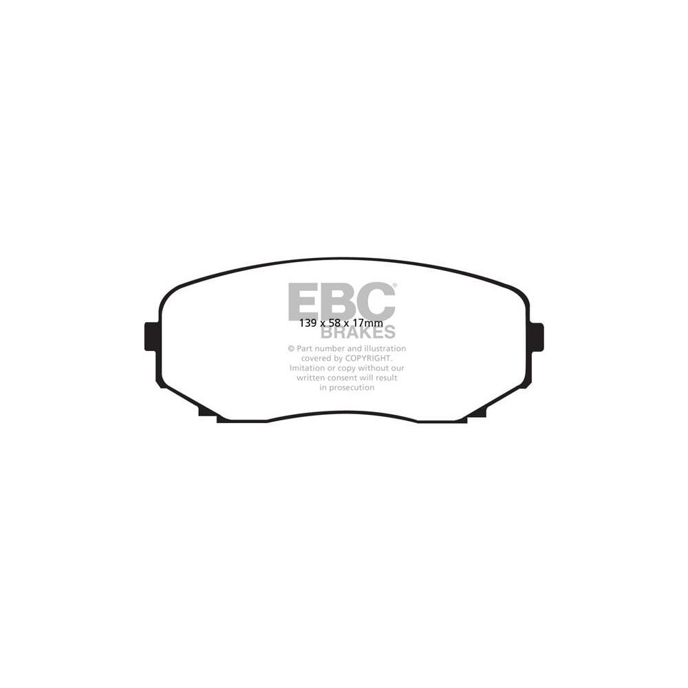 EBC Greenstuff 6000 Brake Pads 139mm x 58mm DP61794 - Front