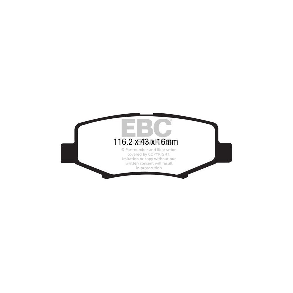 EBC Yellowstuff Brake Pads 177mm x 43mm DP41799R - Rear