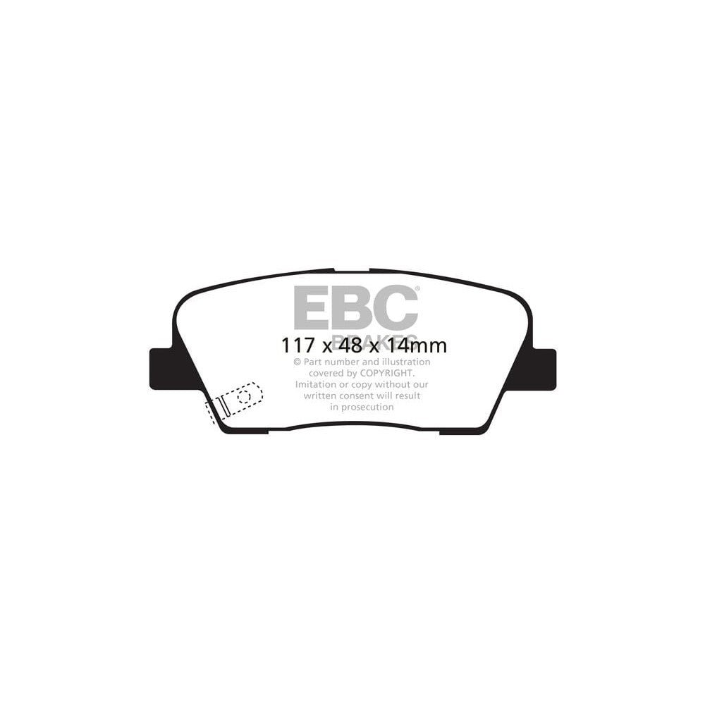 EBC Ultimax Brake Pads 117mm x 48mm DP1806 - Rear