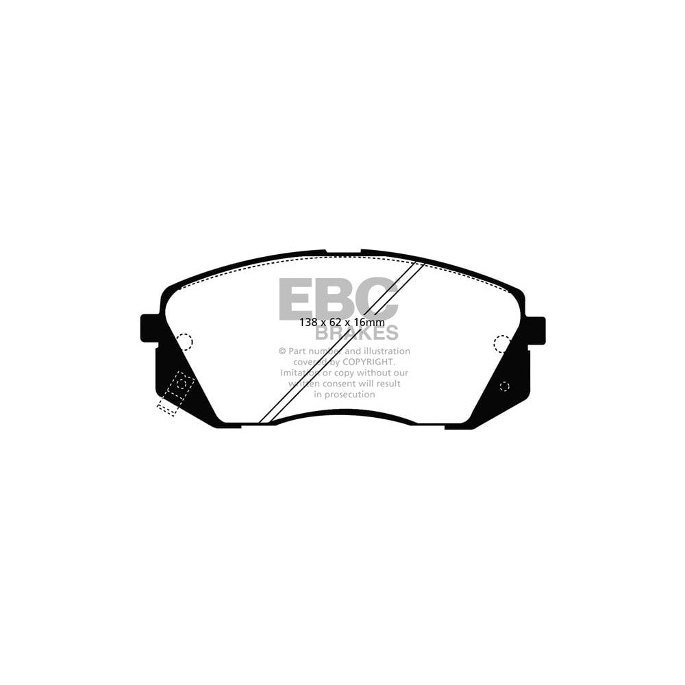 EBC Ultimax Brake Pads 138mm x 62mm DP1809 - Front