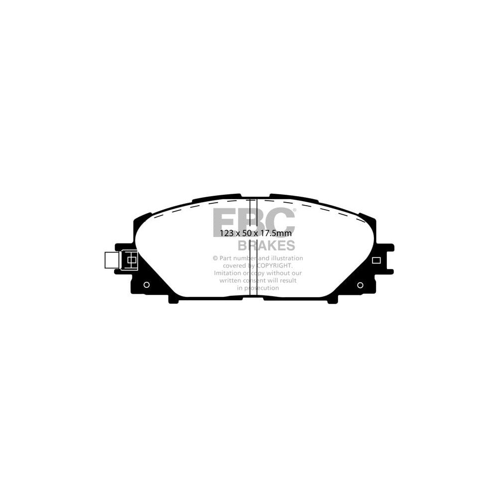 EBC Ultimax Brake Pads 123mm x 50mm DP1817 - Front