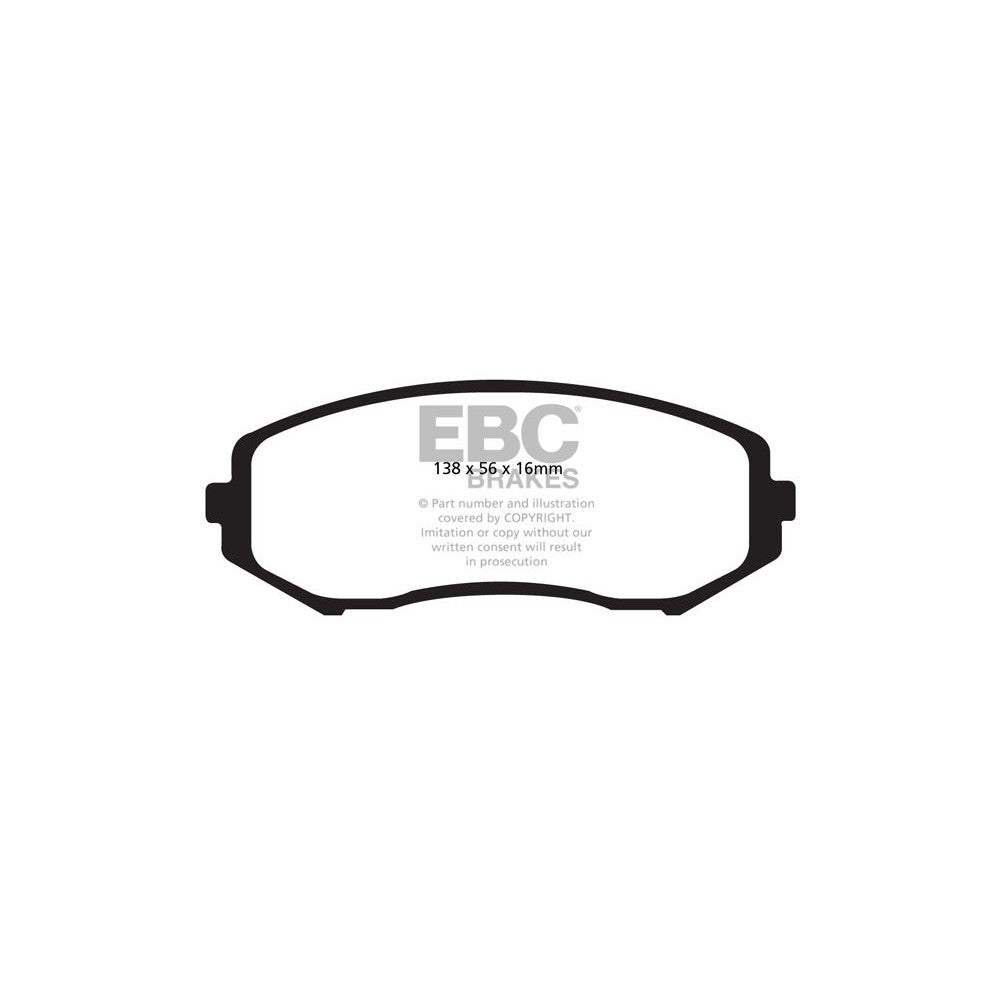 EBC Greenstuff 6000 Brake Pads 138mm x 56mm DP61818 - Front